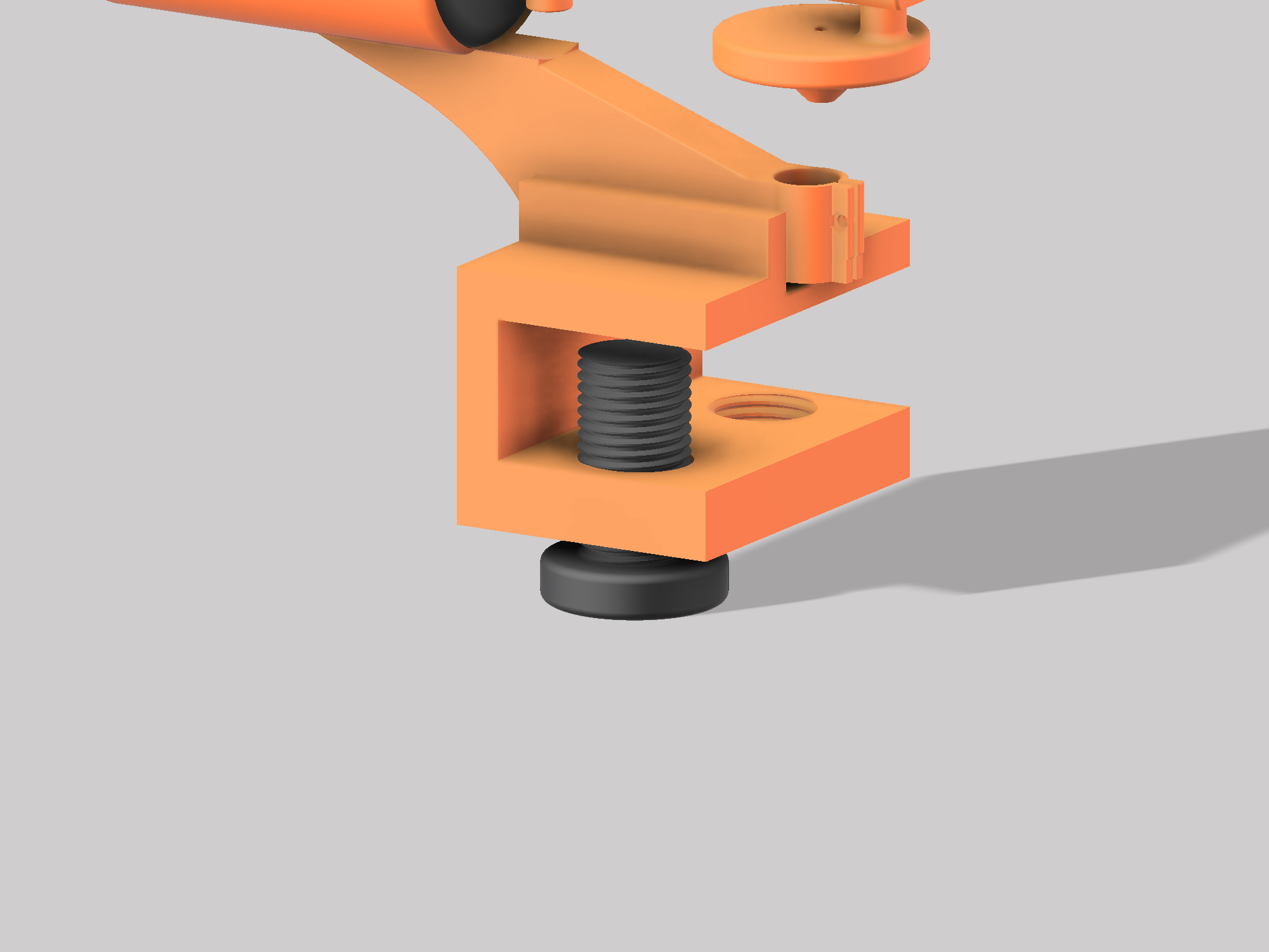 The Thruster — mount bolt close-up